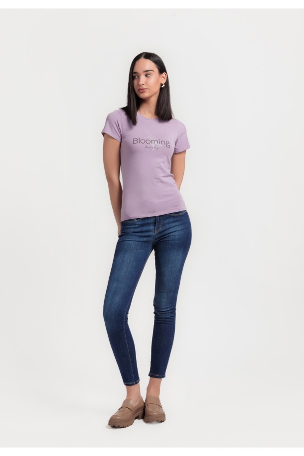 MAJICA K.RUKAV Ž B A24PZM40 LILA