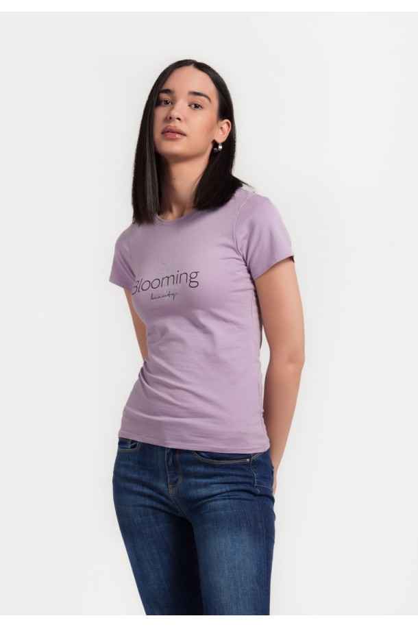 MAJICA K.RUKAV Ž B A24PZM40 LILA