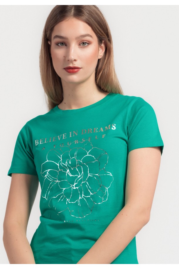 MAJICA K.RUKAV Ž B A24PZM7 ZELENA