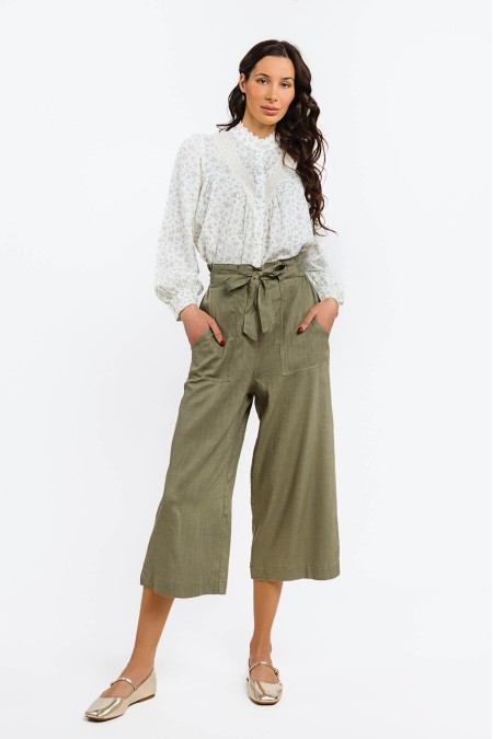 3/4 HLAČE Ž K A24POZH117-A MASLINA