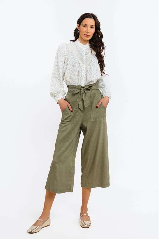 3/4 HLAČE Ž K A24POZH117-A MASLINA