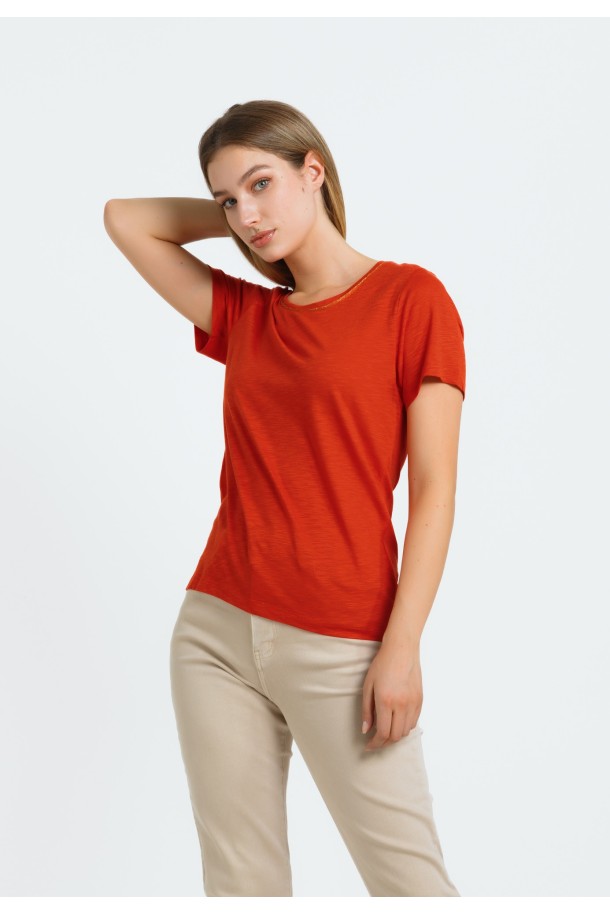 MAJICA K.RUKAV Ž T A24PZM400 KORALJNA