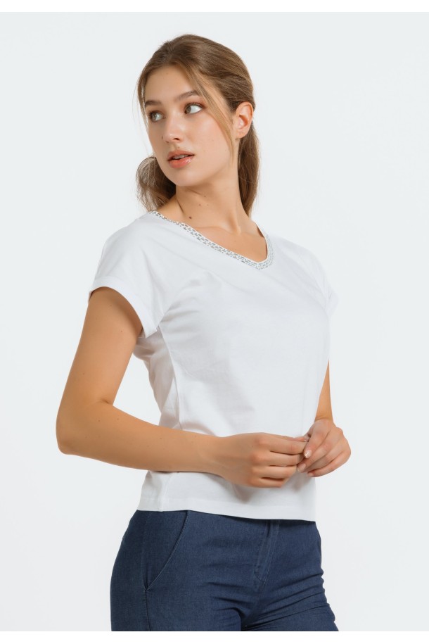 MAJICA K.RUKAV Ž T A24PZM402 BIJELA