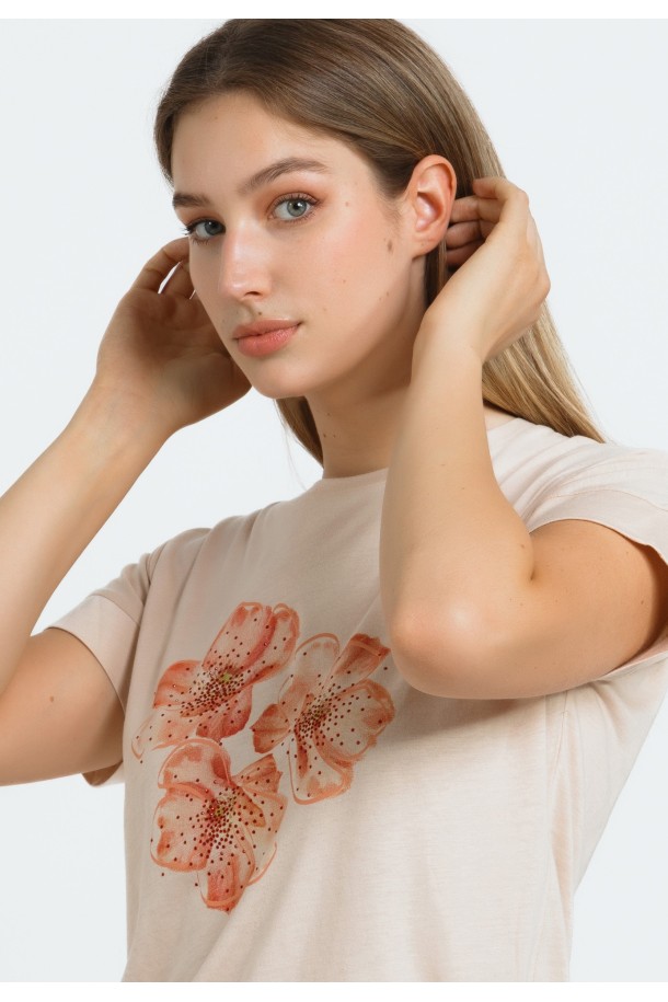 MAJICA K.RUKAV Ž T A24PZM401 BRESKVA