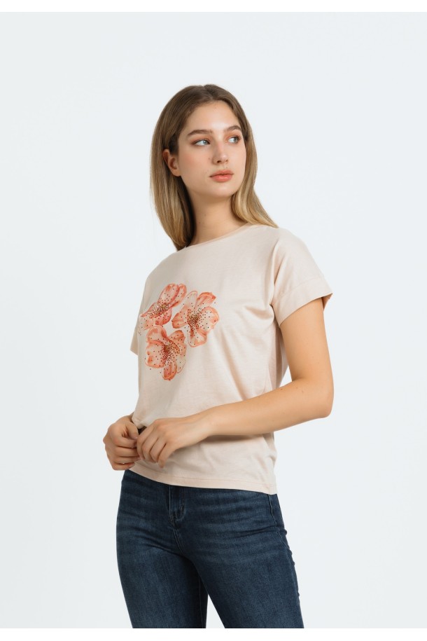 MAJICA K.RUKAV Ž T A24PZM401 BRESKVA