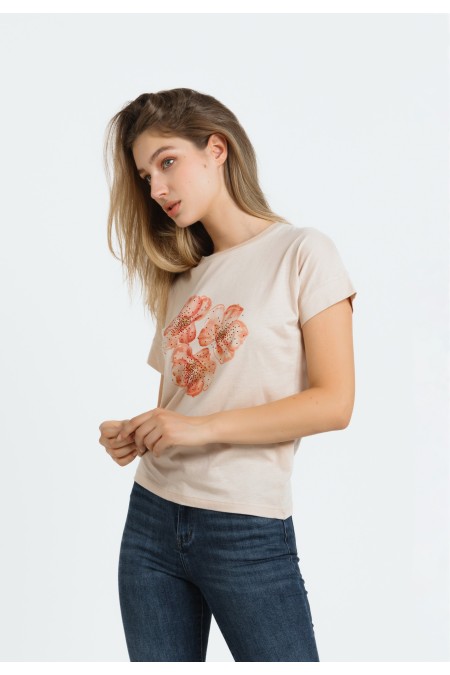 MAJICA K.RUKAV Ž T A24PZM401 BRESKVA