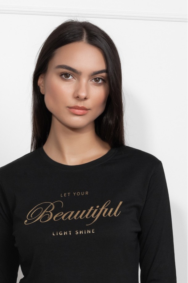 MAJICA D.RUKAV Ž B B24PZM22 CRNA