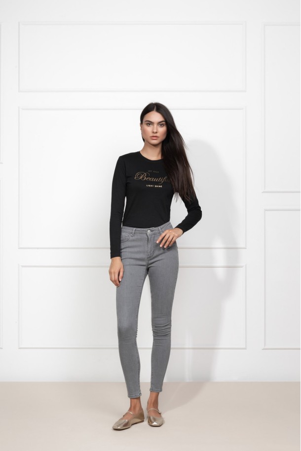 MAJICA D.RUKAV Ž B B24PZM22 CRNA