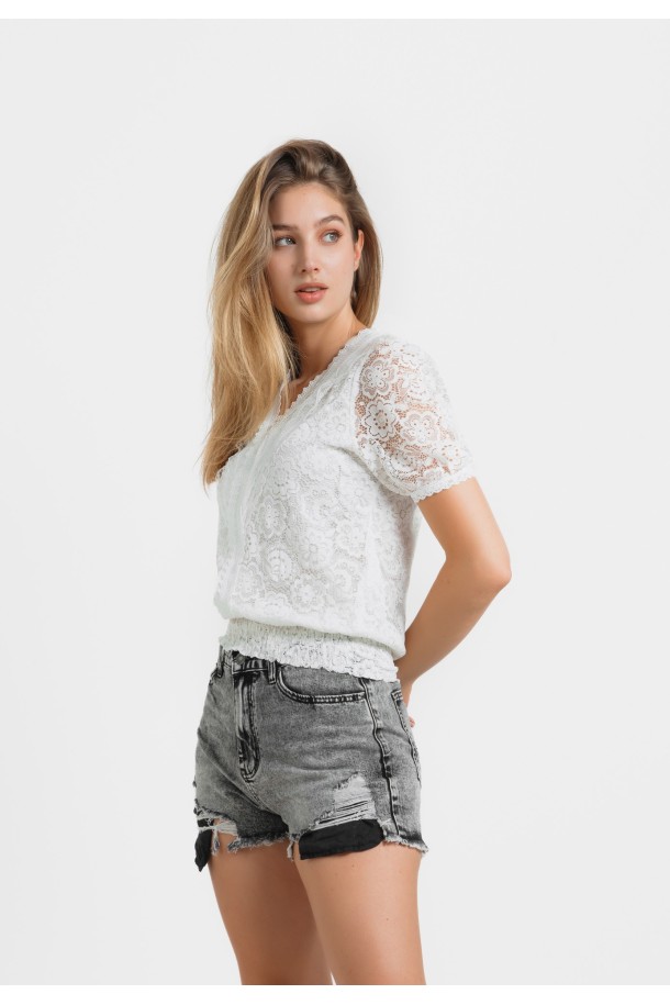 BLUZA Ž.I.KR.RUK. A2492489 BIJELA