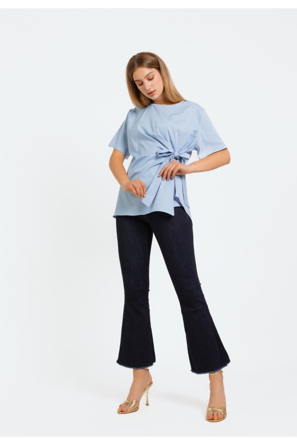 BLUZA KR Ž.I. A240237 PLAVA