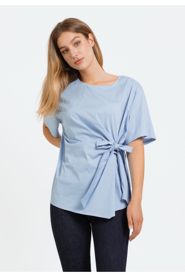 BLUZA KR Ž.I. A240237 PLAVA