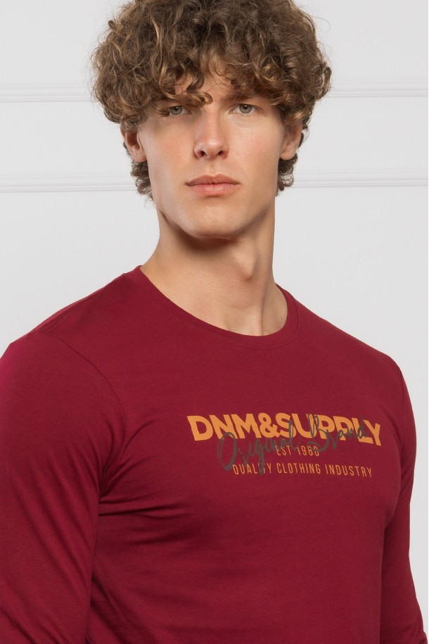 MAJICA D.RUKAV M B B25PMM7 BORDO