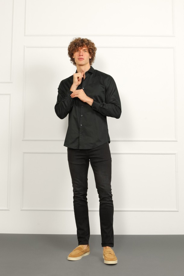 KOŠULJA D.RUKAV M K A26POMKO115 CRNA