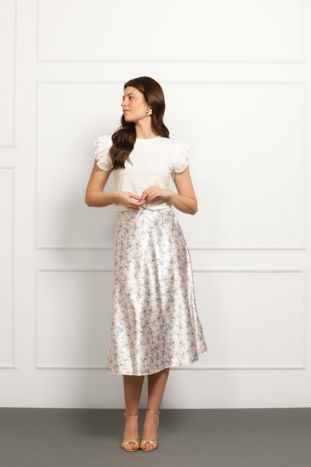 MAJICA K.RUKAV Ž K  A26PZM174 PRLJ.BIJELA