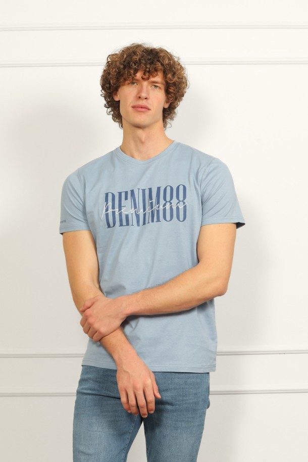 MAJICA K.RUKAV M B A26PMM134 SVJETLO PLAVA