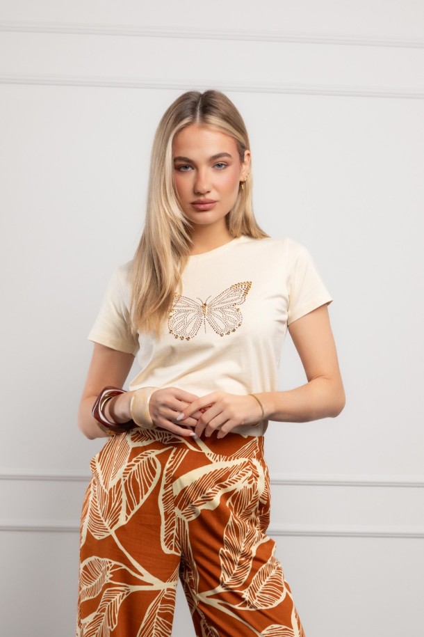 MAJICA K.RUKAV Ž K A26PZM117 PRLJAVO BIJELA