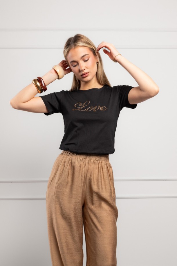 MAJICA K.RUKAV Ž K A26PZM119 CRNA