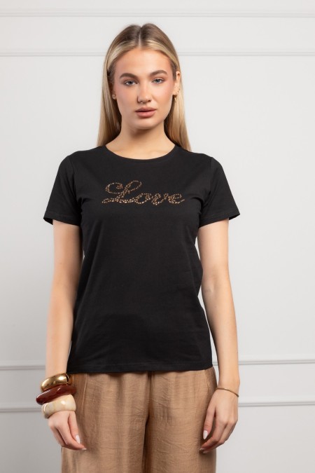 MAJICA K.RUKAV Ž K A26PZM119 CRNA