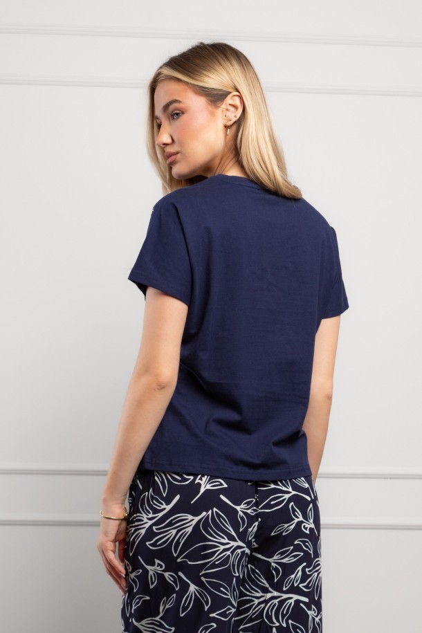 MAJICA K.RUKAV Ž K A26PZM122 TAMNO PLAVA