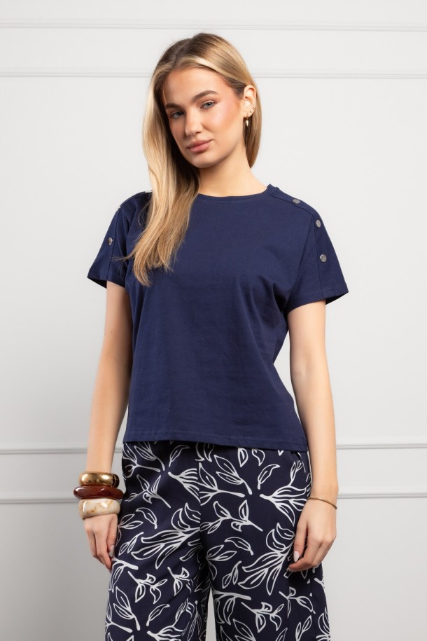 MAJICA K.RUKAV Ž K A26PZM122 TAMNO PLAVA