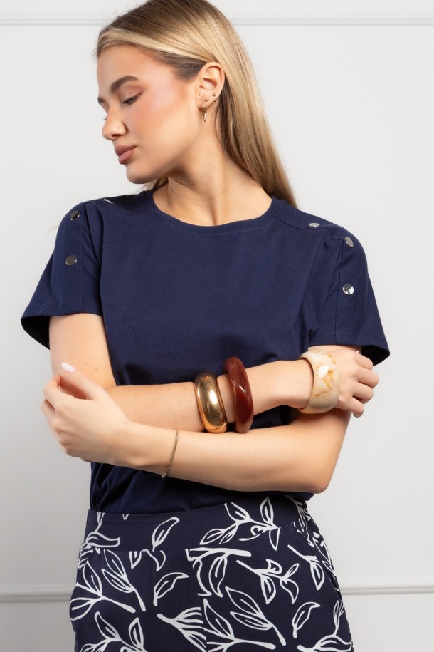 MAJICA K.RUKAV Ž K A26PZM122 TAMNO PLAVA