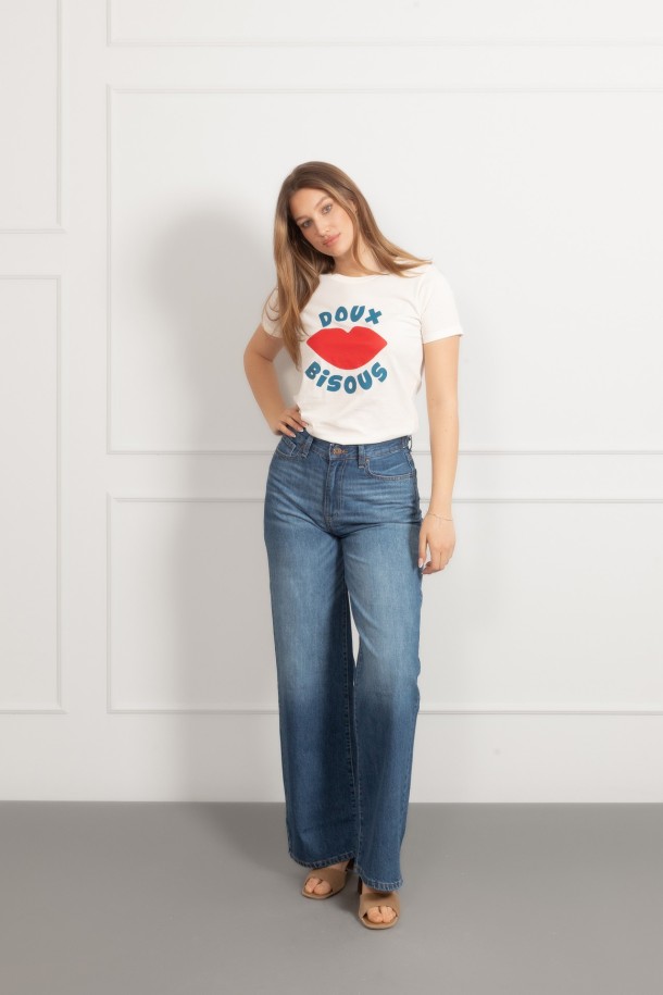 MAJICA K.RUKAV Ž B A26PZM14 PRLJAVO BIJELA