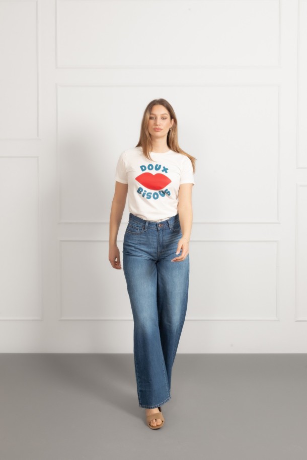 MAJICA K.RUKAV Ž B A26PZM14 PRLJAVO BIJELA