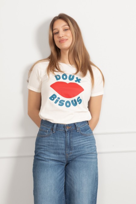 MAJICA K.RUKAV Ž B A26PZM14 PRLJAVO BIJELA