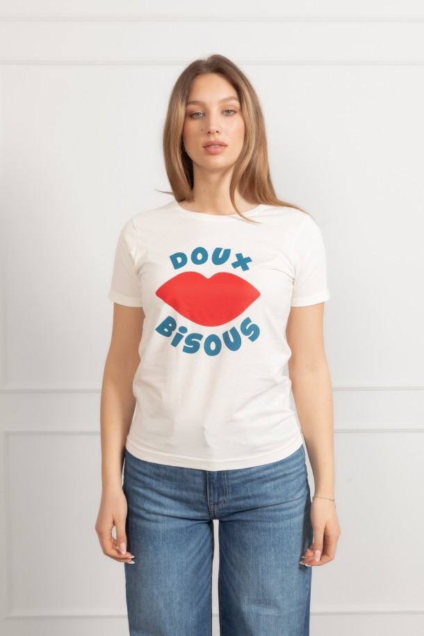 MAJICA K.RUKAV Ž B A26PZM14 PRLJAVO BIJELA