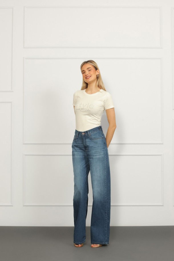 MAJICA K.RUKAV Ž B A26PZM142 PRLJAVO BIJELA