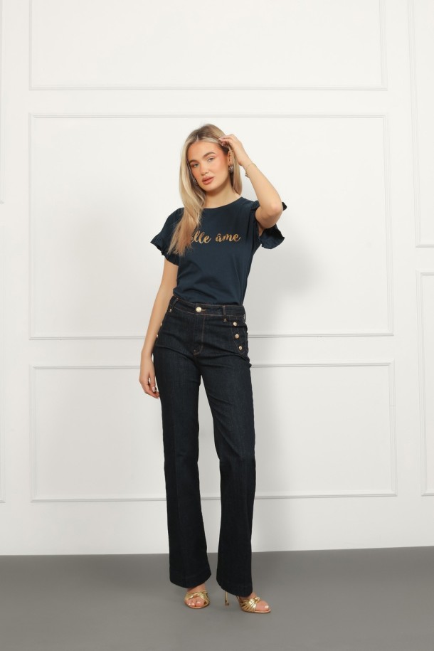 MAJICA K.RUKAV Ž B A26PZM145 TAMNO PLAVA