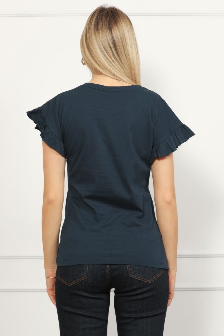 MAJICA K.RUKAV Ž B A26PZM145 TAMNO PLAVA