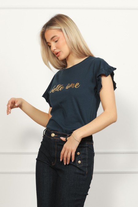 MAJICA K.RUKAV Ž B A26PZM145 TAMNO PLAVA