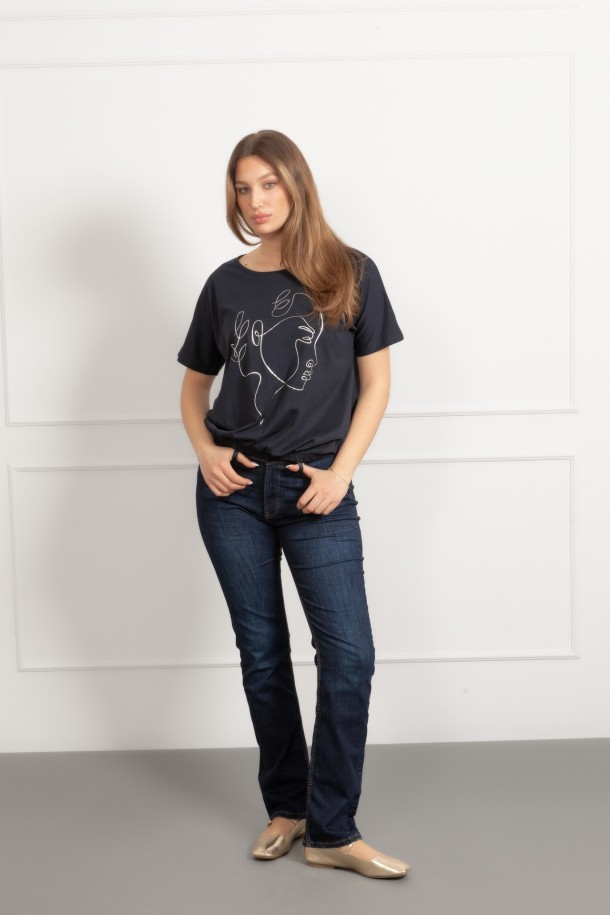 MAJICA K.RUKAV Ž B A26PZM19 TAMNO PLAVA