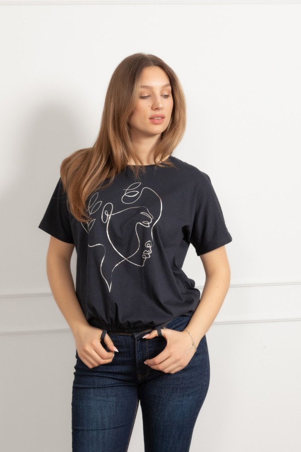 MAJICA K.RUKAV Ž B A26PZM19 TAMNO PLAVA