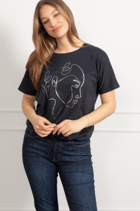 MAJICA K.RUKAV Ž B A26PZM19 TAMNO PLAVA