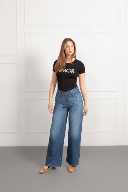 MAJICA K.RUKAV Ž B A26PZM25 CRNA