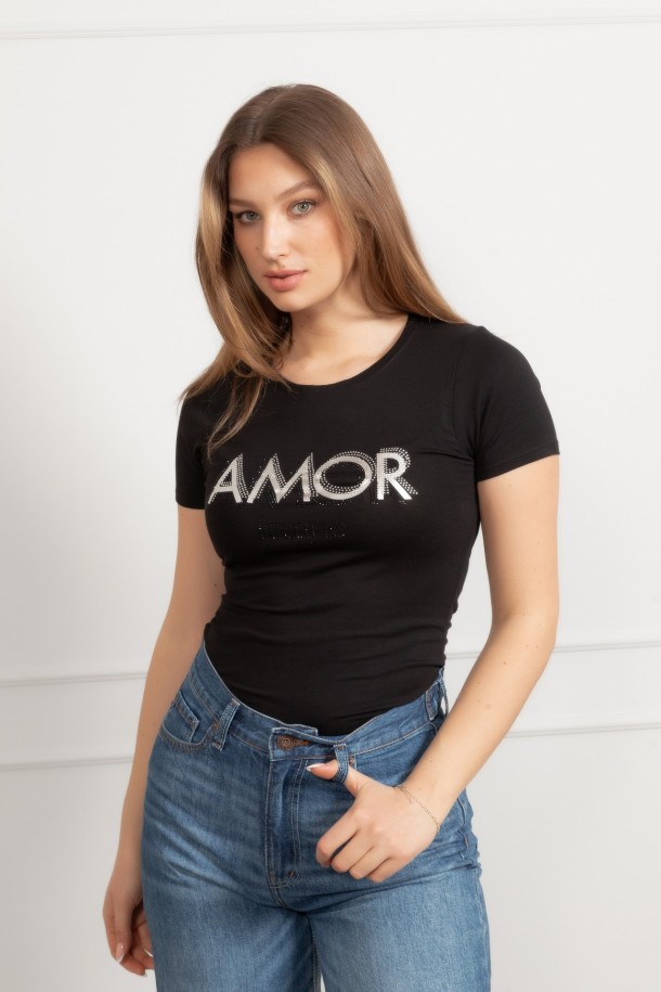 MAJICA K.RUKAV Ž B A26PZM25 CRNA