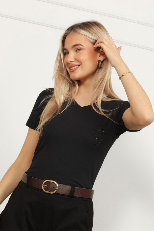 MAJICA K.RUKAV Ž B A26PZM26 CRNA