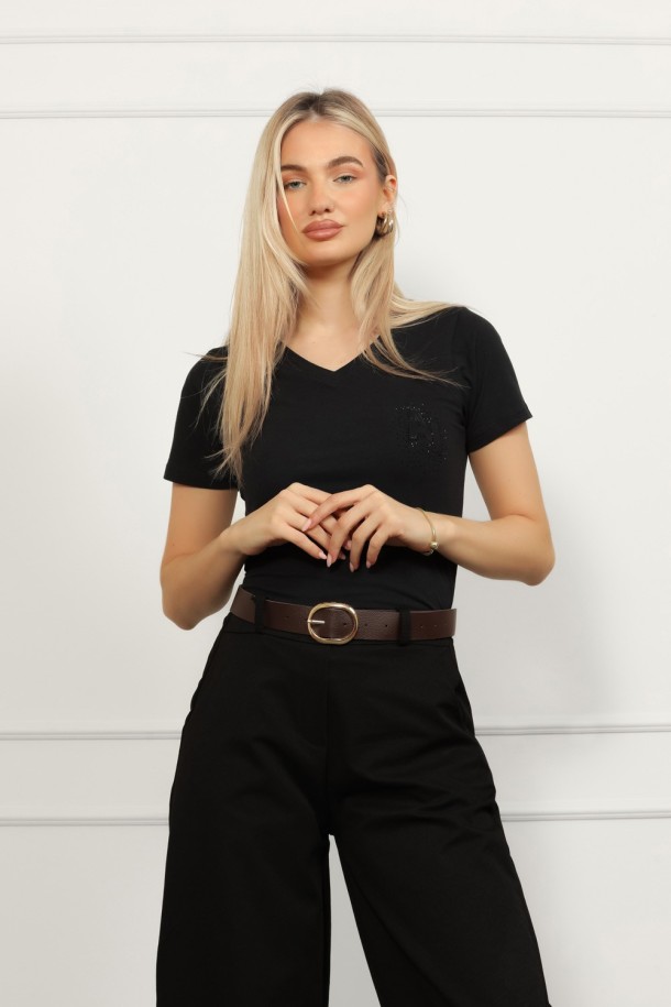 MAJICA K.RUKAV Ž B A26PZM26 CRNA