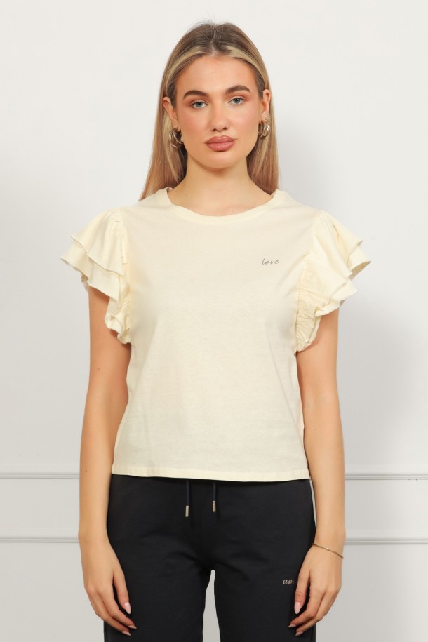 MAJICA K.RUKAV Ž B A26PZM27 PRLJAVO BIJELA