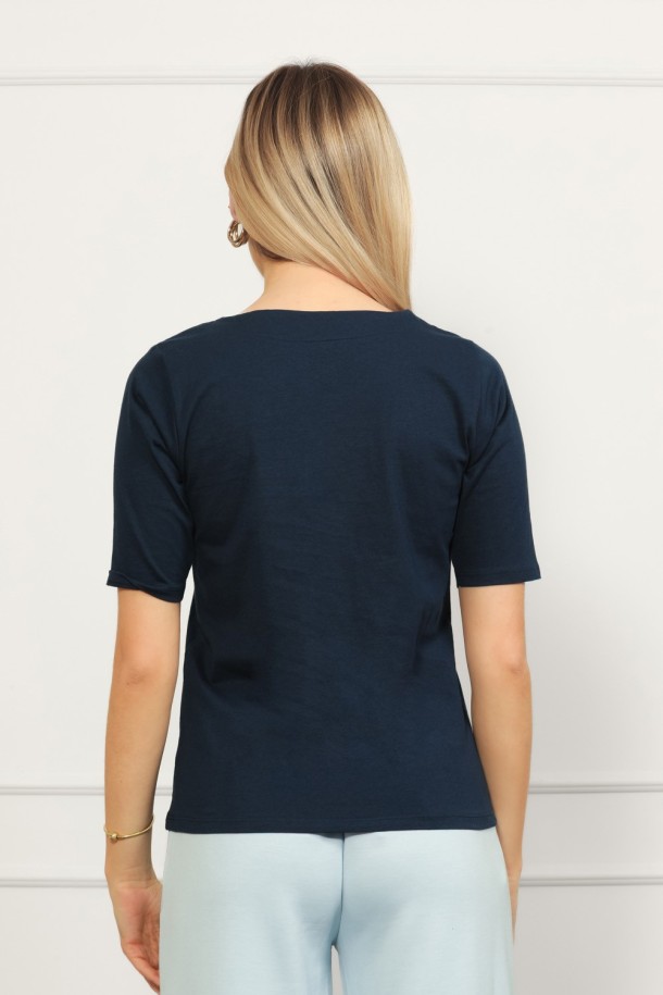 MAJICA  K. RUKAV Ž B A26PZM31 TAMNO PLAVA