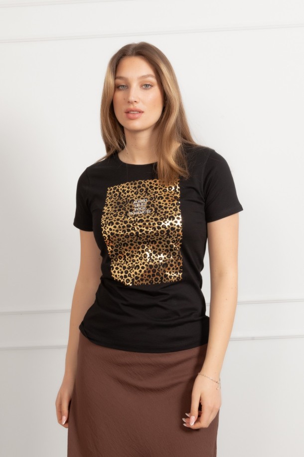 MAJICA K.RUKAV Ž B A26PZM34 CRNA