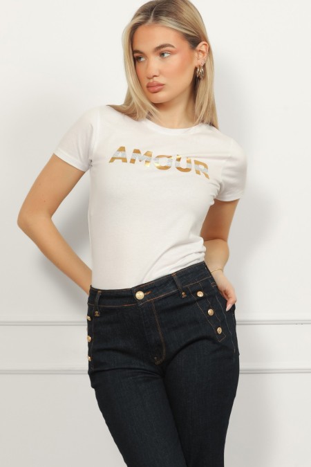 MAJICA K.RUKAV Ž B A26PZM35 BIJELA