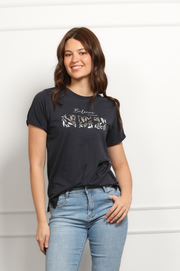 MAJICA K.RUKAV Ž B A26PZM9 TAMNO PLAVA