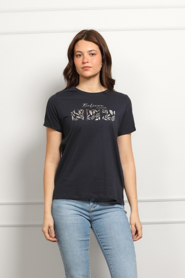 MAJICA K.RUKAV Ž B A26PZM9 TAMNO PLAVA