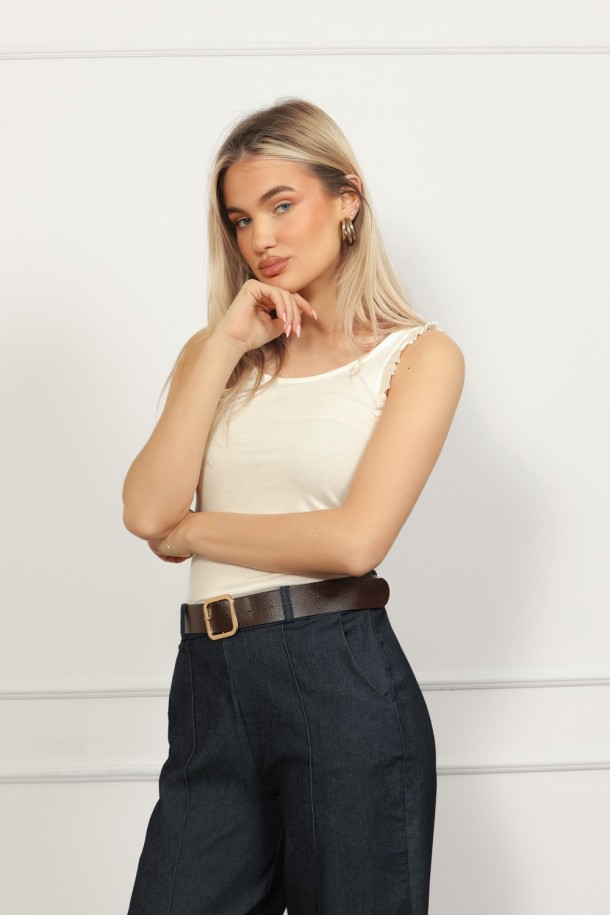 TOP Ž B A26PZTO102 PRLJAVO BIJELA