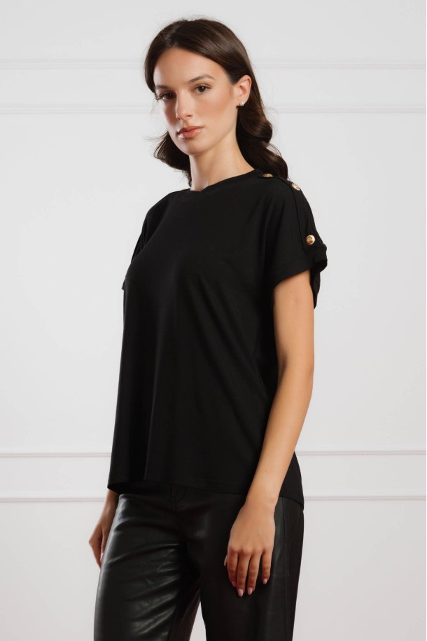 MAJICA K.RUKAV Ž K A26PZM127 CRNA