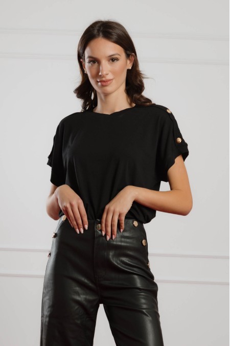 MAJICA K.RUKAV Ž K A26PZM127 CRNA