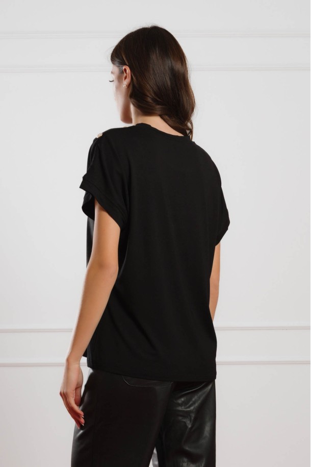 MAJICA K.RUKAV Ž K A26PZM127 CRNA